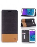 Samsung galaxy E5 flip cover built-in card slots & stand with dual color