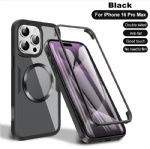 iPhone 16 15 14 13 Pro Max 360 full magnetic cases with screen protector