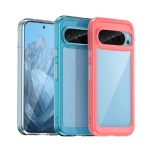 Google Pixel 9 Pro XL Clear Hybrid Color Phone Cases